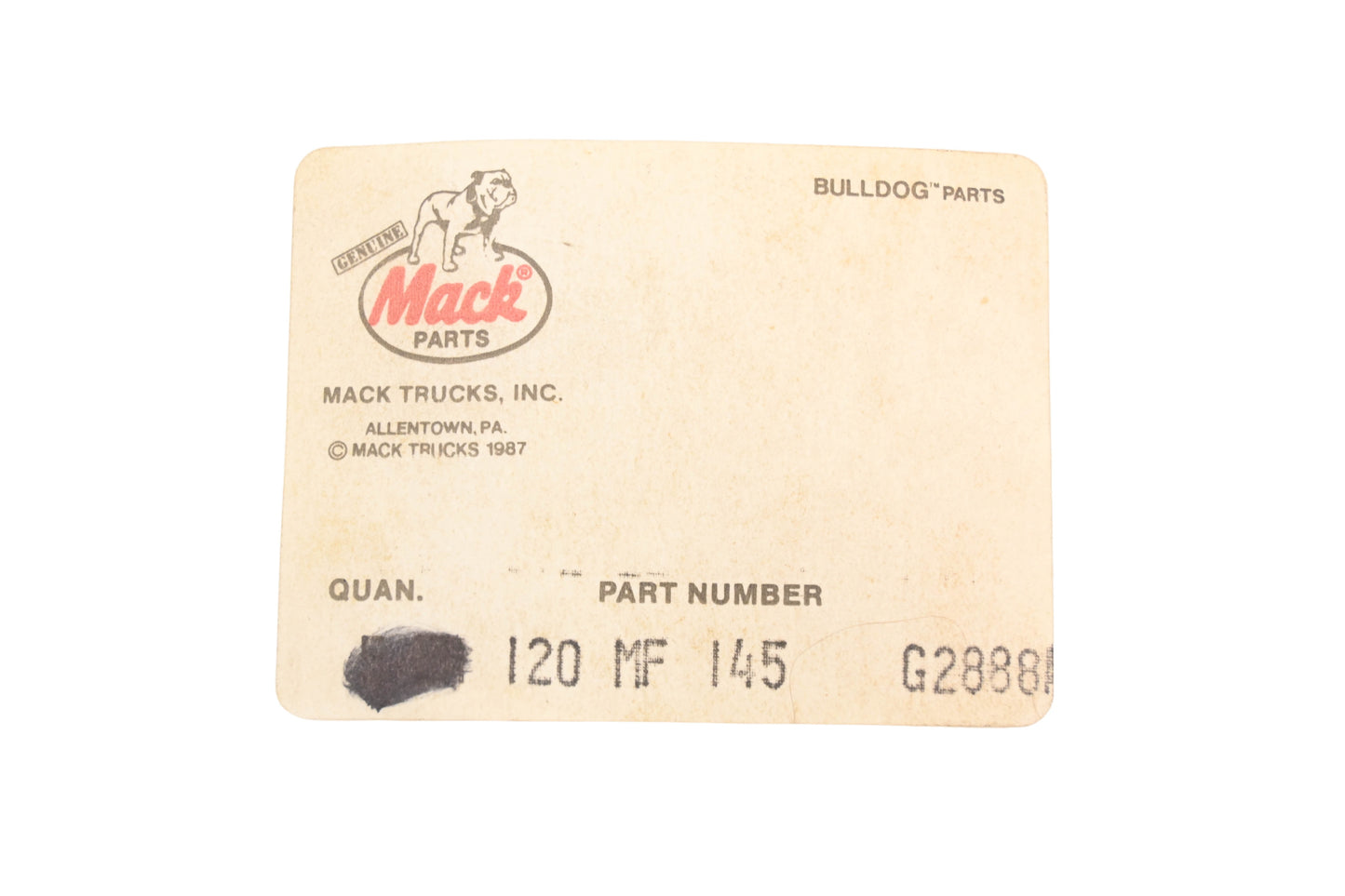 Mack 120MF145 Gasket NOS