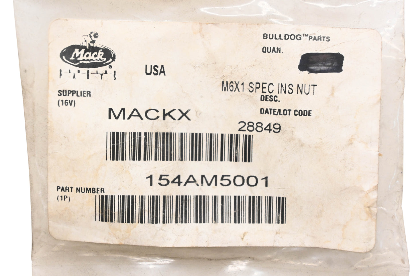 Mack 154AM5001, 25161501 Special Nut NOS