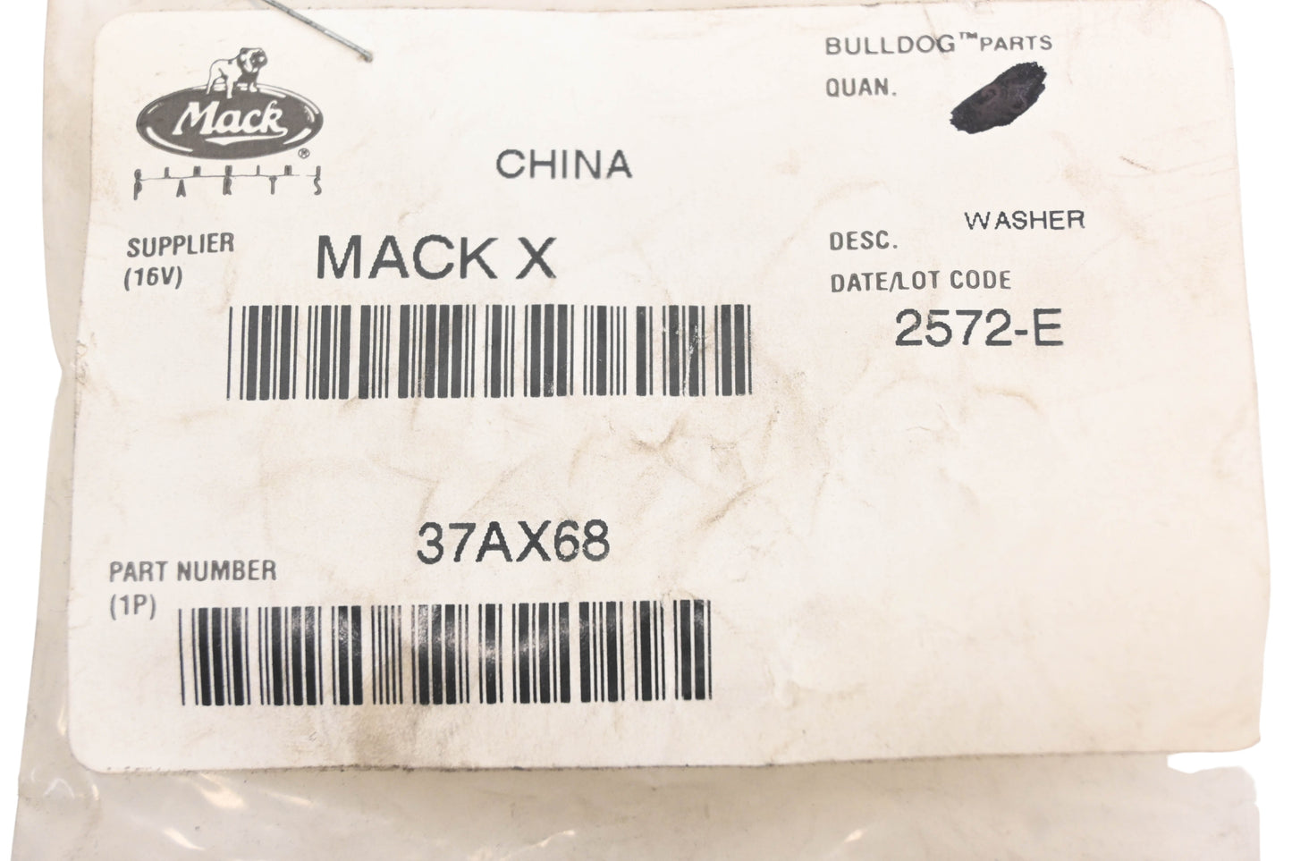 Mack 37AX68 Washer NOS