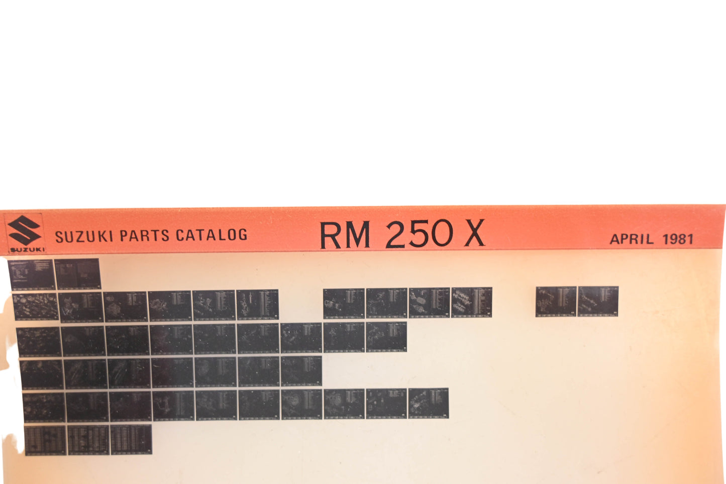 Mack RM250X RM250 X Parts Catalogue Microfiche Rev: 4/1981 NOS