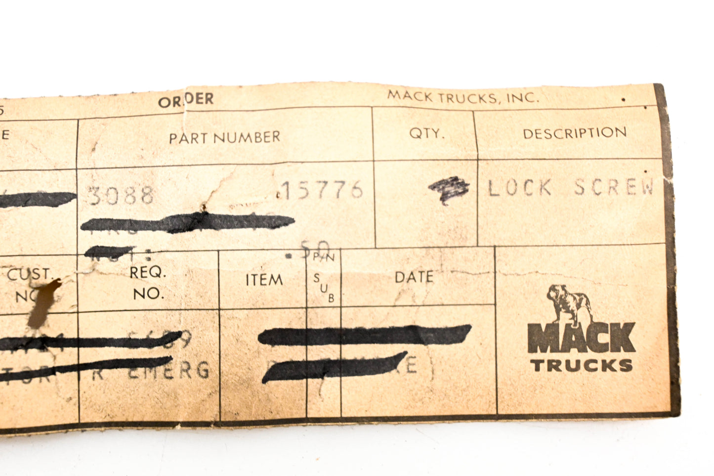 Mack 3088-15776 Lock Screw NOS