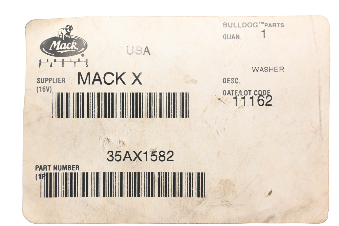 Mack 35AX1582 Spindle Washer NOS