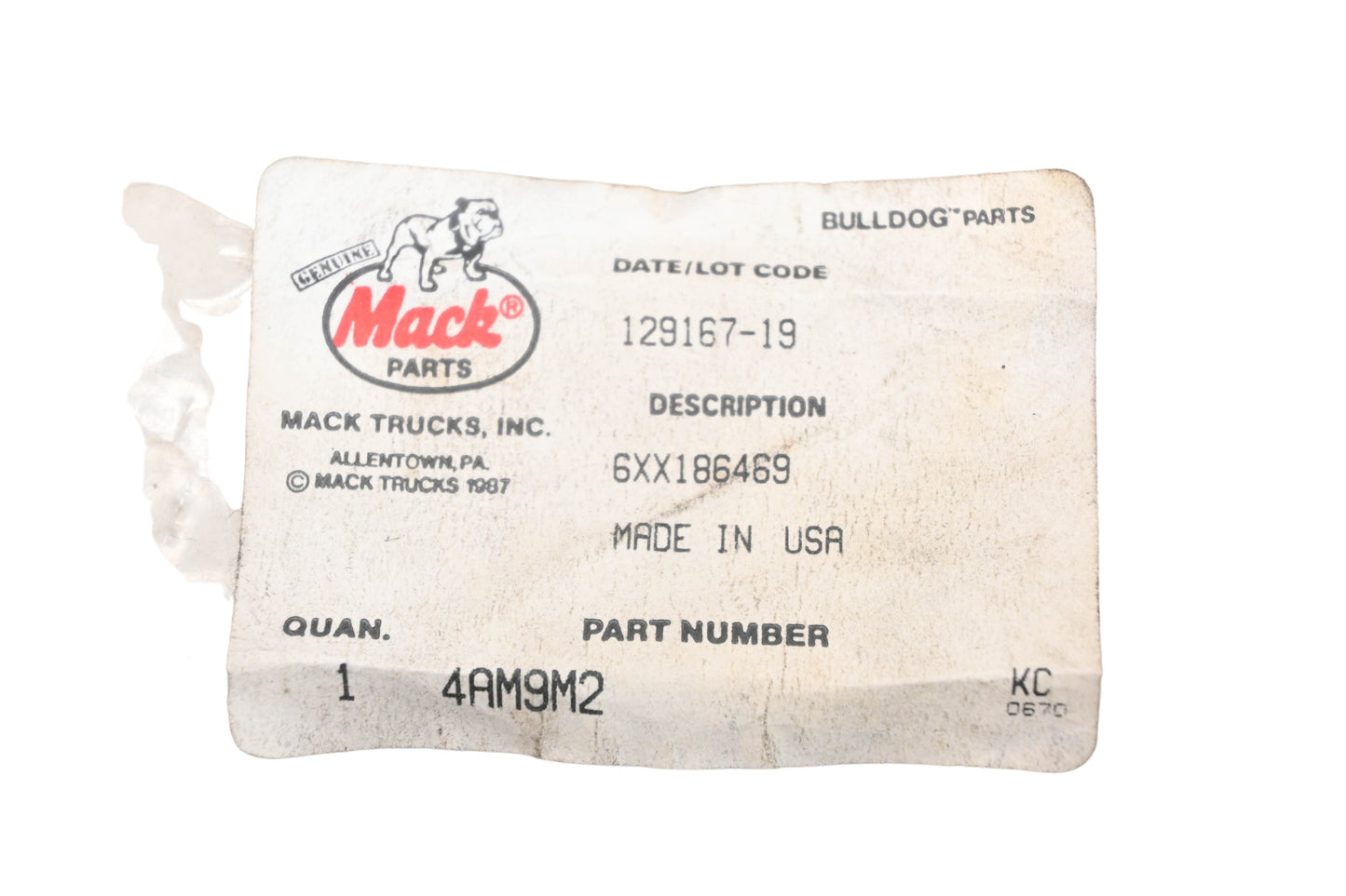 Mack 4AM9M2 Huck Bolt NOS
