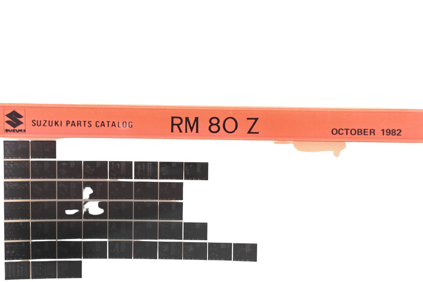 New OEM Suzuki RM80Z RM80 Z Parts Catalogue Microfiche Rev: 10/1982 NOS