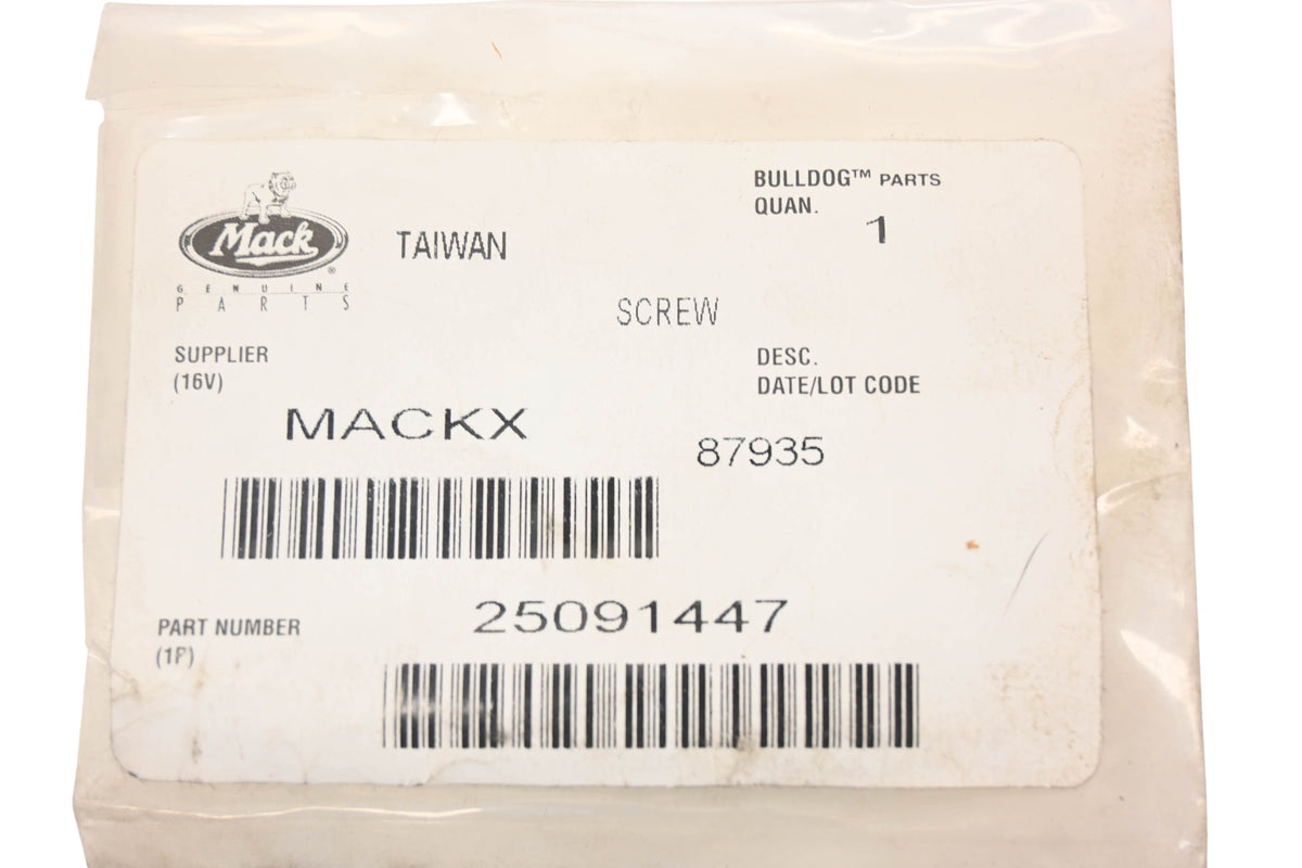 Mack 25091447, 26AM5010 Flange Screw NOS