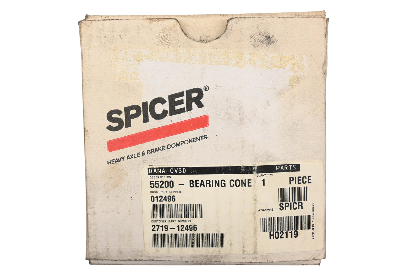 Spicer 012496, 55200C, 2719-12496 Timken Differential Bearing Cone NOS