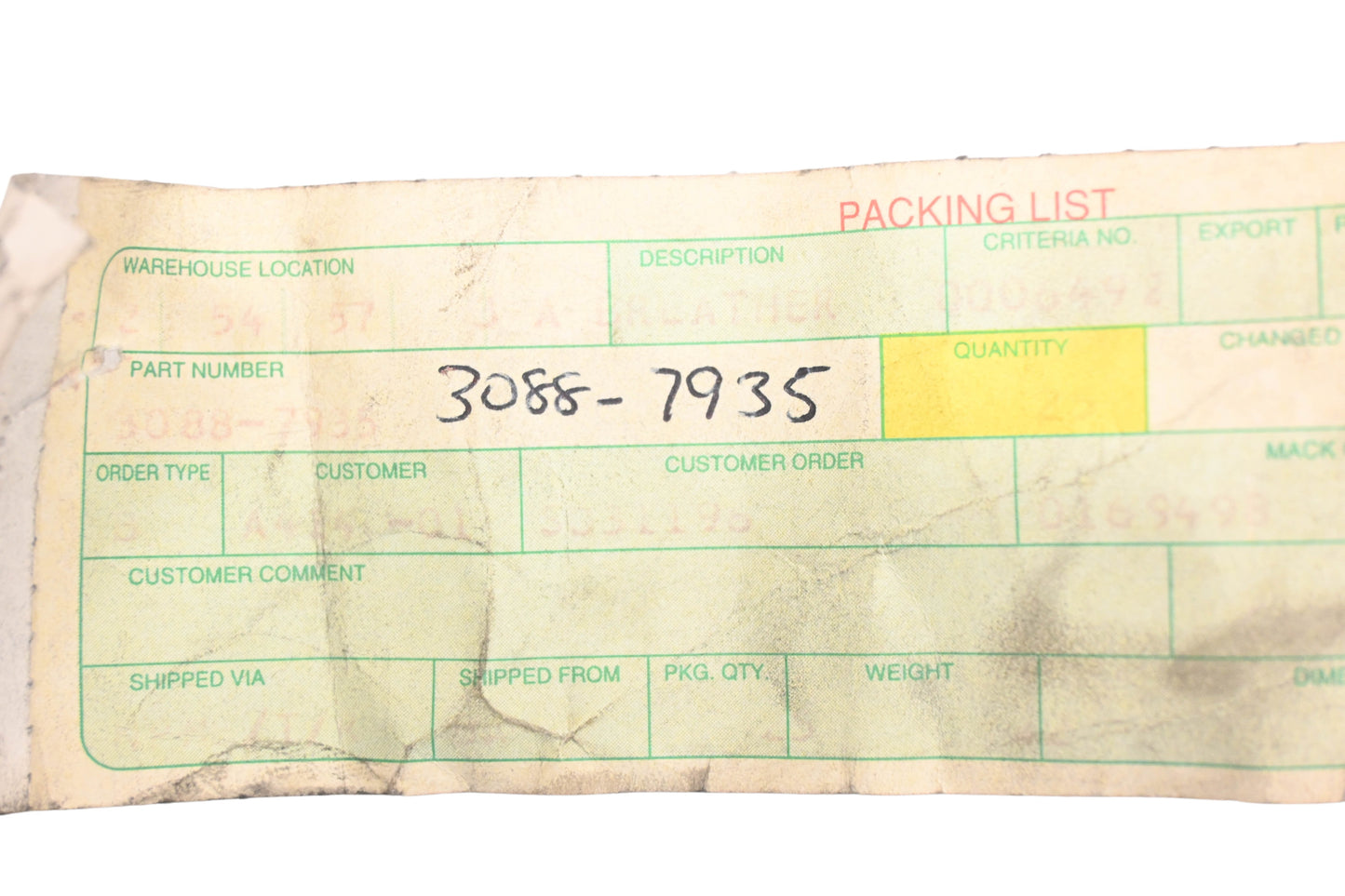 Mack 3088-7935 Breather Valve NOS