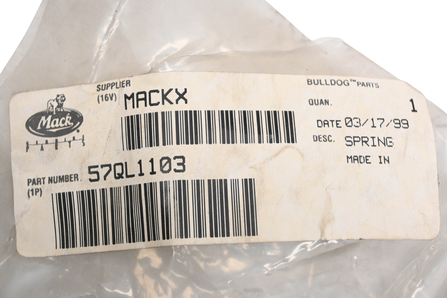Mack 57QL1103 Spring NOS
