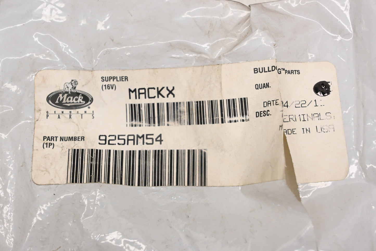 Mack 925AM54 Female Solder Terminal Pin NOS