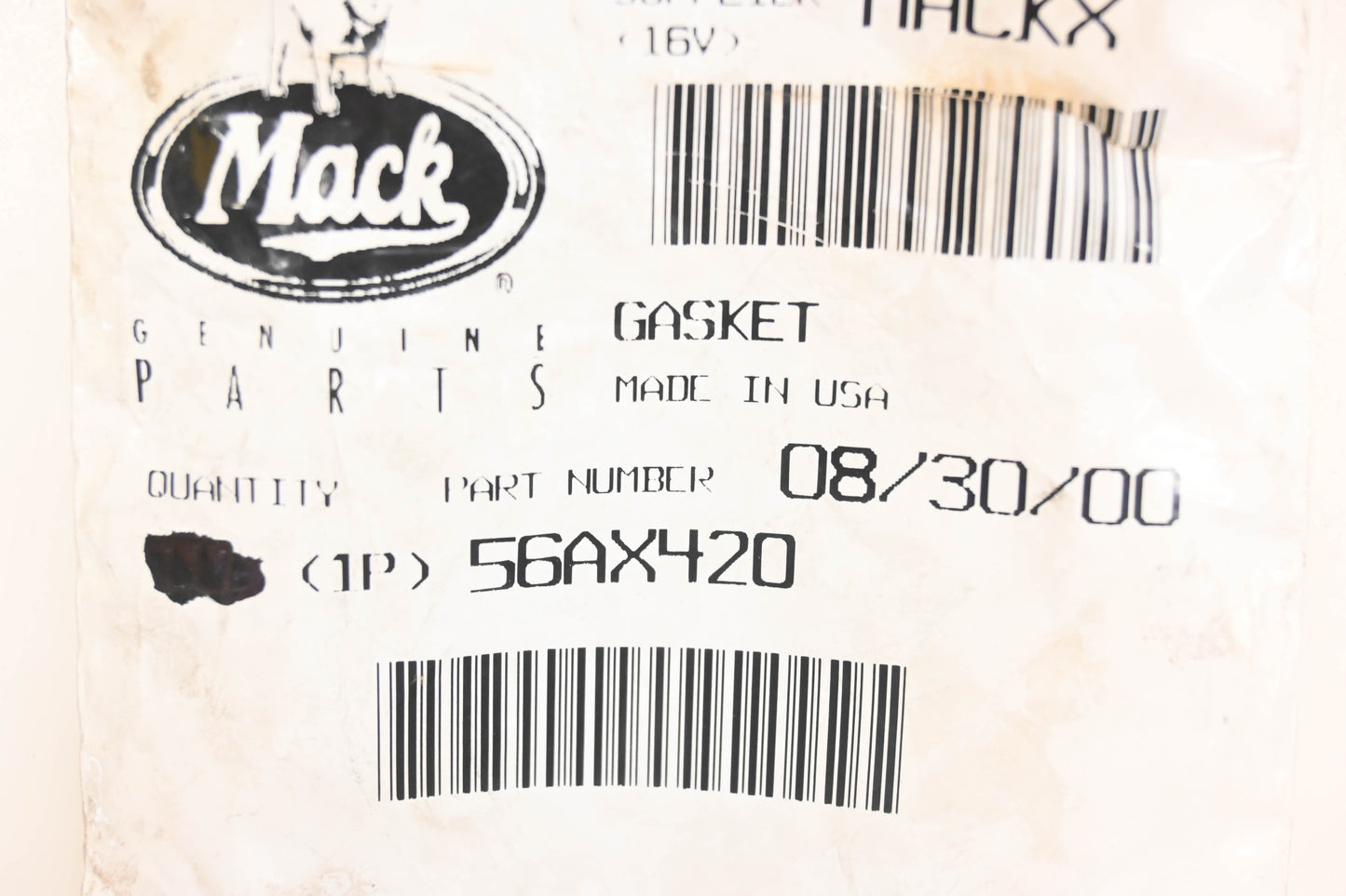 Mack 56AX420, 25108237 Gasket NOS