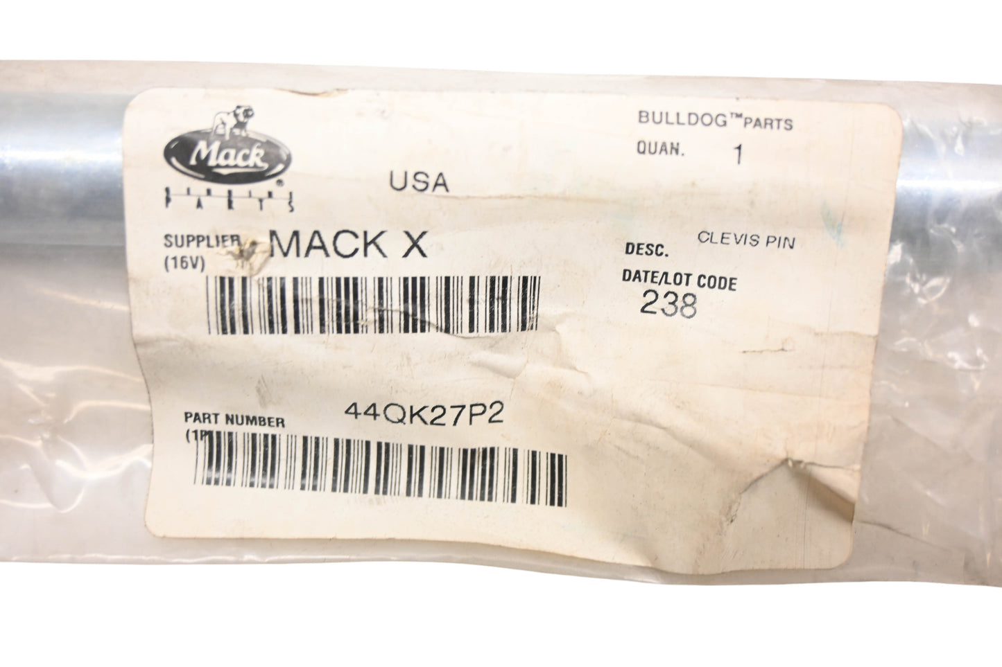 Mack 44QK27P2 Spring Pin NOS