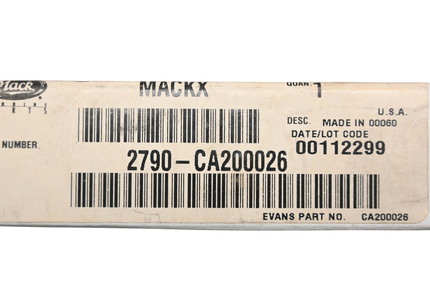 Mack 2790-CA200026 Shutter Control Valve NOS