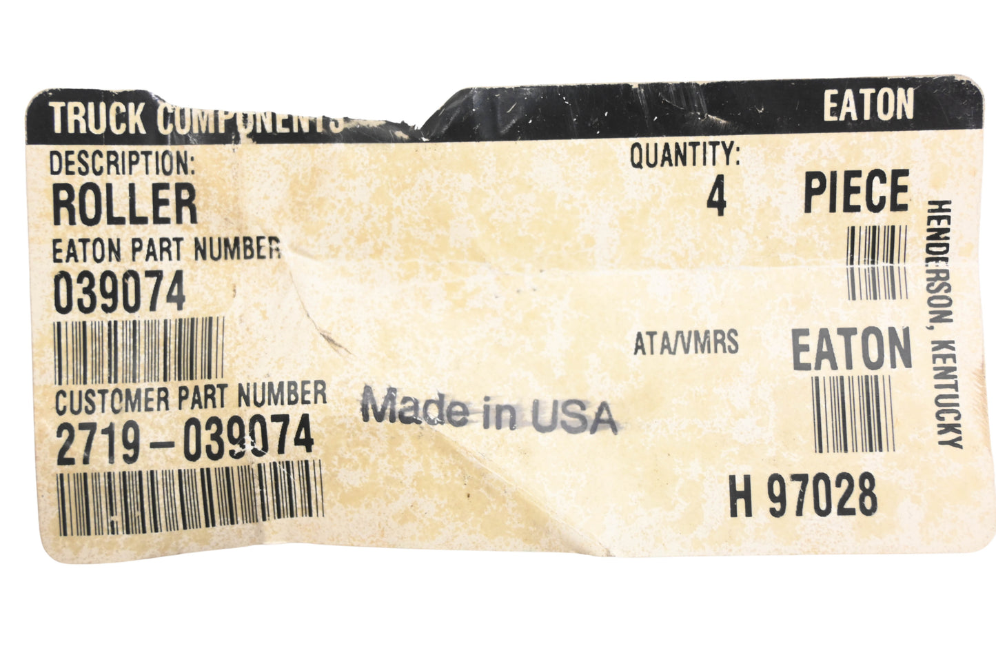 Eaton 39074, 2719-039074 Roller Kit NOS
