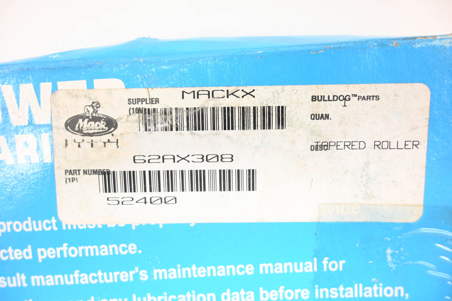 Mack 62AX308, 52400, 25190959 NTN Bower Bearing Cone NOS