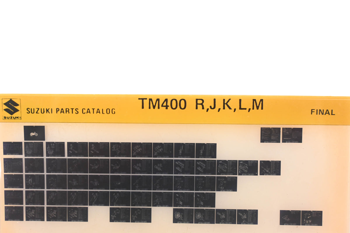 OEM Suzuki TM400RJKLM TM400 R,J,K,L,M Parts Catalog Microfiche Final Edition