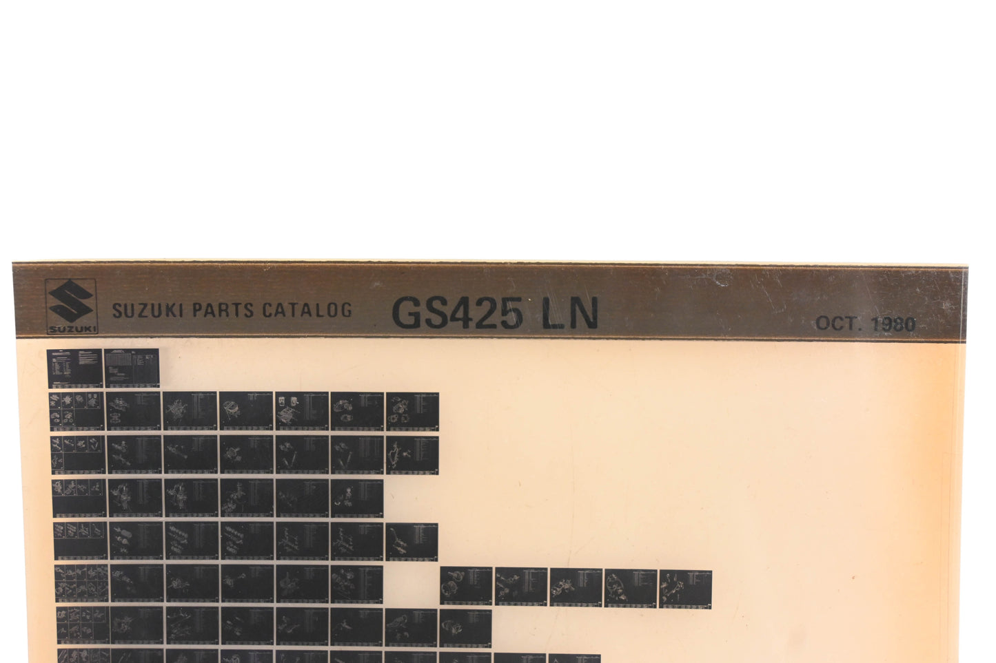 OEM Suzuki GS425LN GS425LN Parts Catalog Microfiche Rev:10/1980