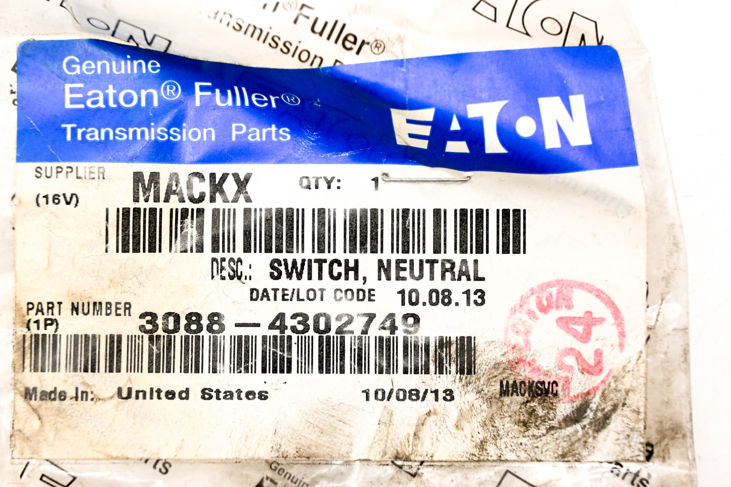 Mack 3088-4302749 Neutral Switch
