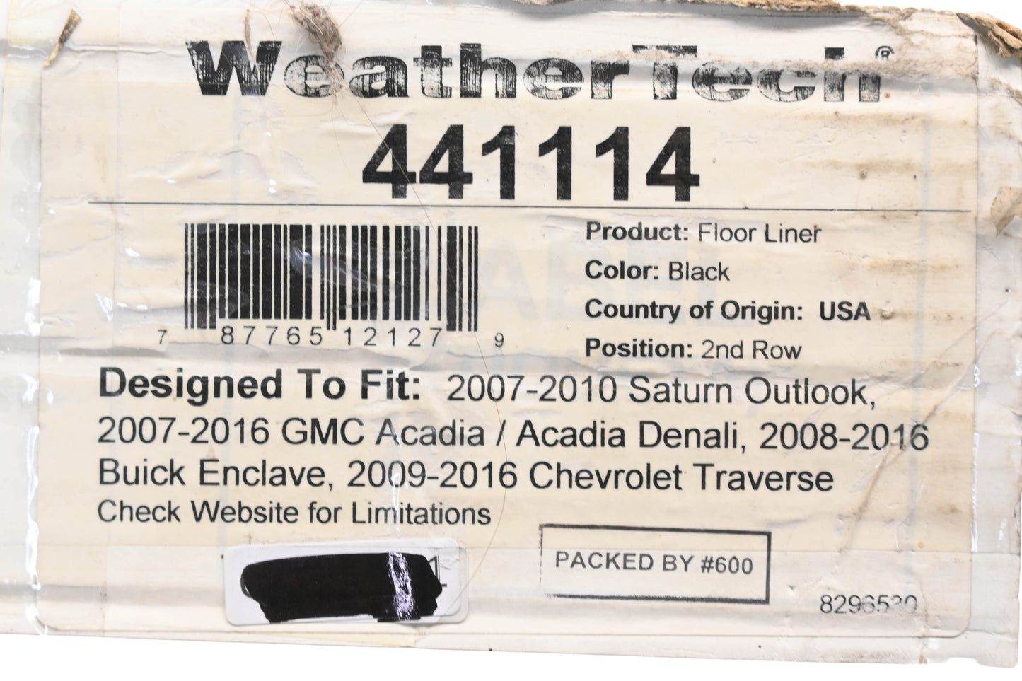 WeatherTech 441114 Floor Liner NOS