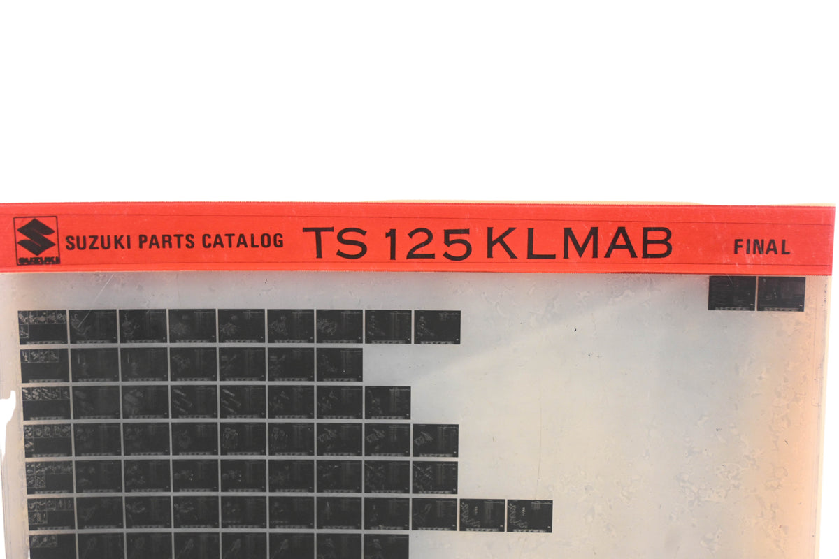 OEM Suzuki TS125KLMAB TS125 K,L,M,A,B Parts Catalog Microfiche Final Edition
