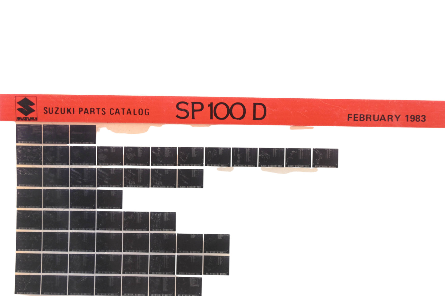 OEM Suzuki SP100D SP100 D Parts Catalog Microfiche Rev:2/1983