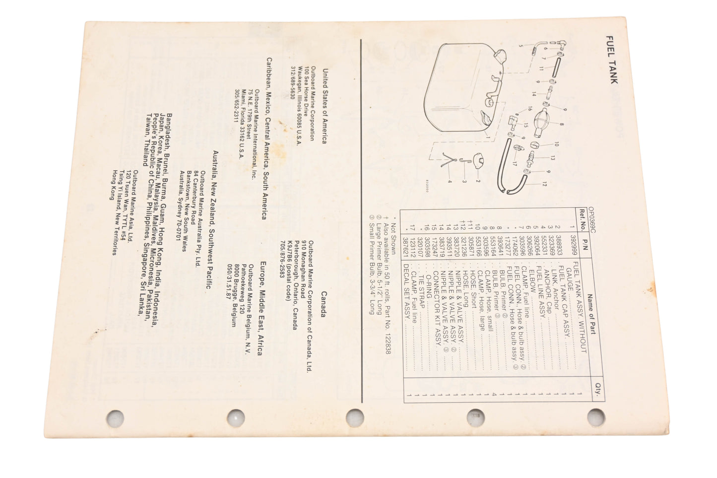 OMC 394666 1983 E65/J65 Model Parts Catalog