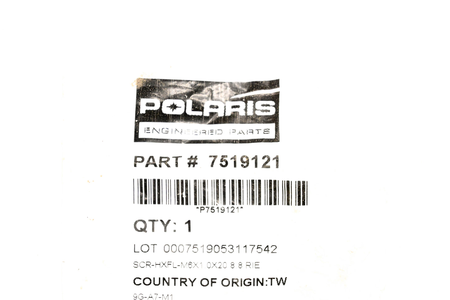 Polaris 7519121 Hex Flange Screw NOS