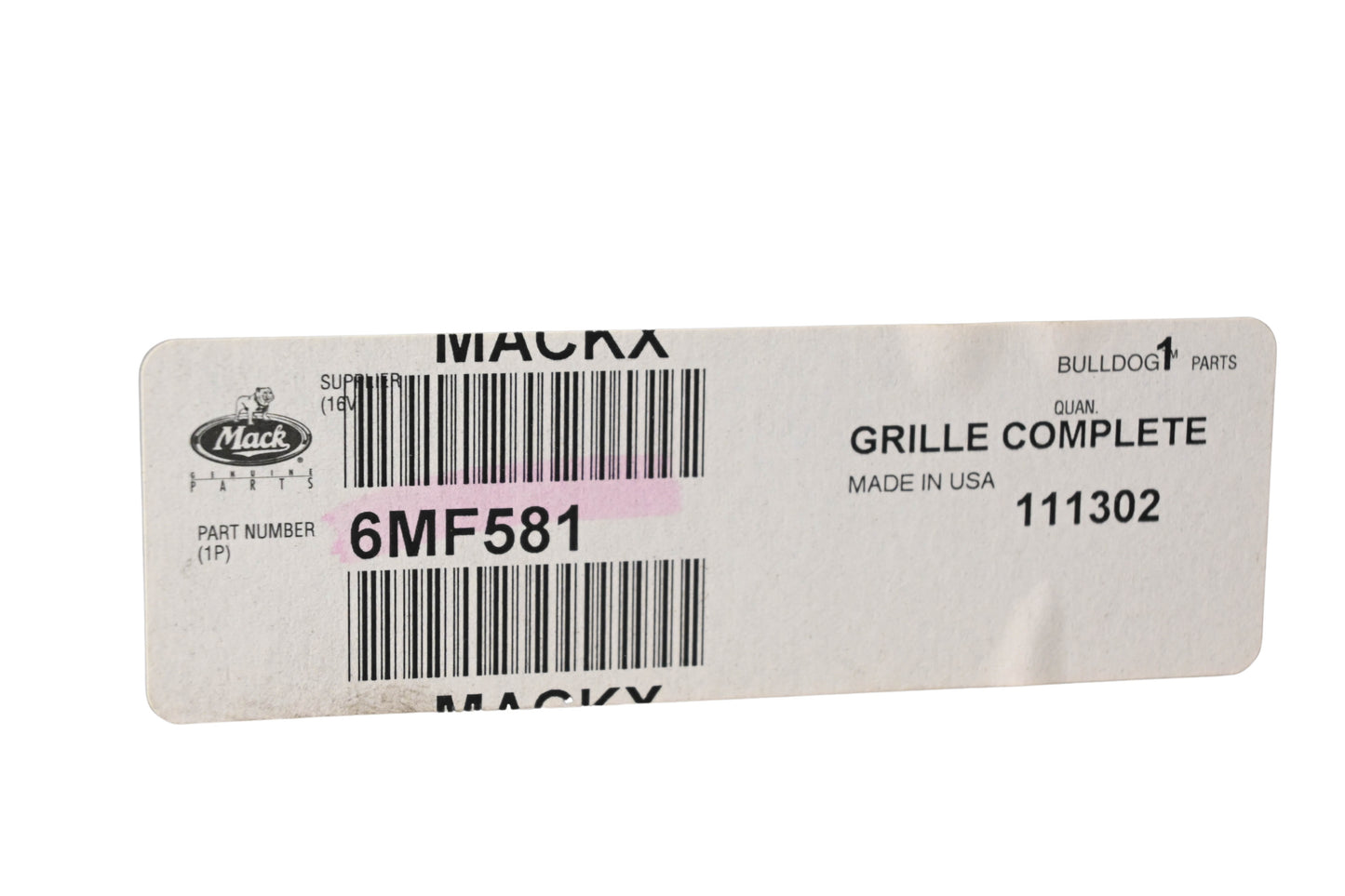 Mack 6MF851 Grill NOS