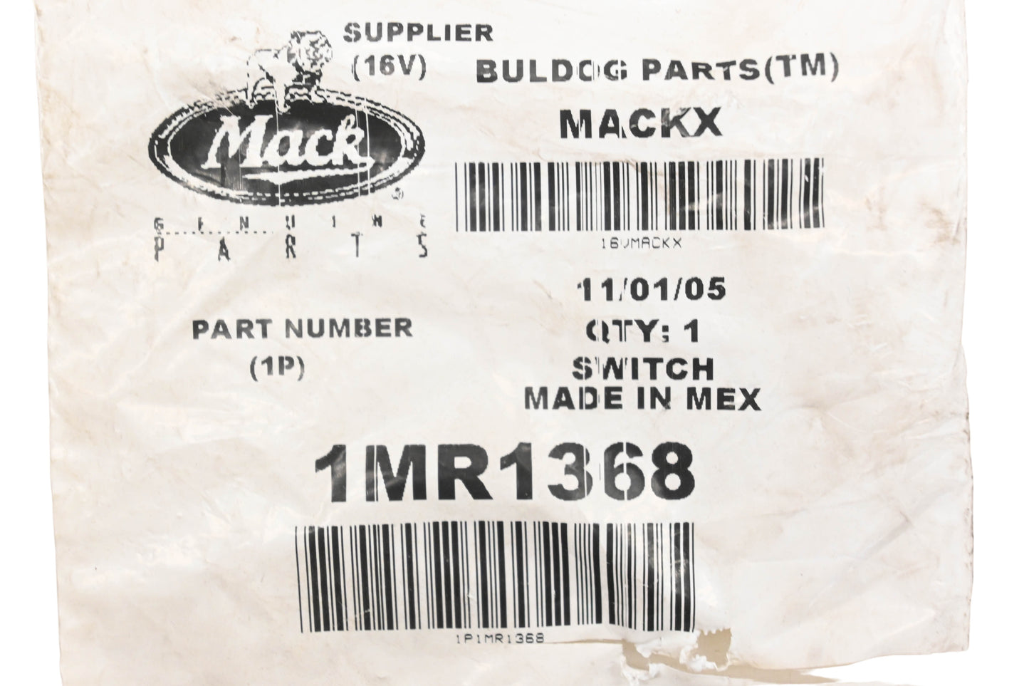 Mack 1MR1368 Button Kit NOS