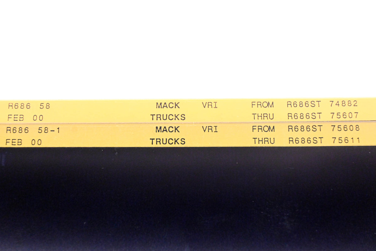 Mack R686 58, R686 58-1 R686ST74882 - R686ST75611 VRI Microfiche Lot of 2 NOS