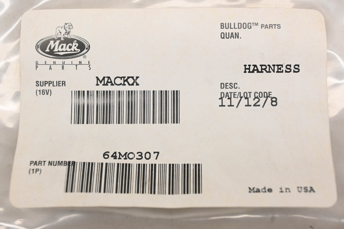 Mack 64MO307 Socket Harness NOS