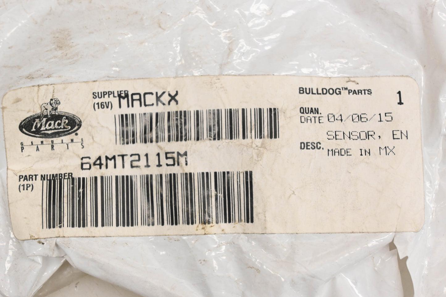 Mack 64MT2115M Oil Pressure Sensor NOS