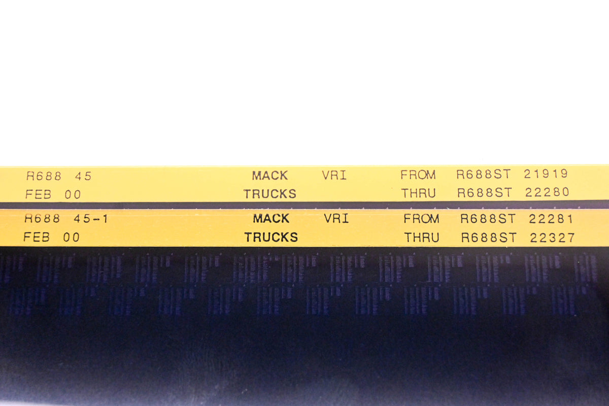 Mack R688 45, R688 45-1 R688ST21919 - R688ST22327 VRI Microfiche Lot of 2 NOS