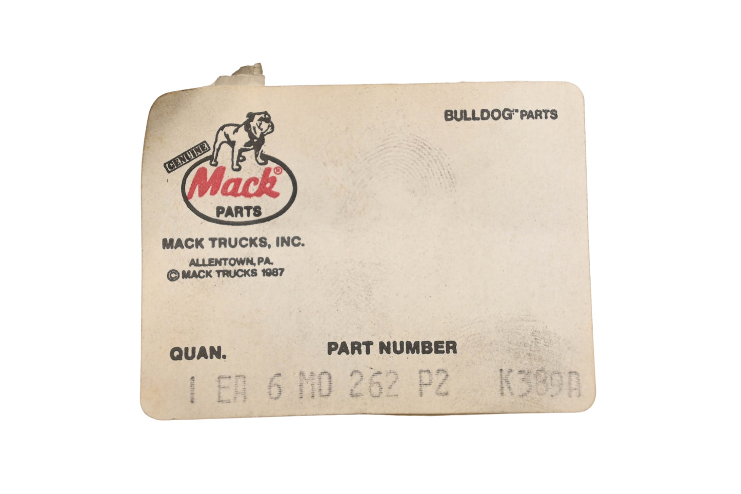 Mack 6MO262P2 Seal Strip NOS