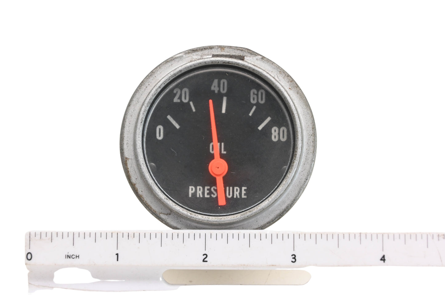 AC 6460621 Oil Pressure Gauge 0-80 PSI 1.75" Round NOS