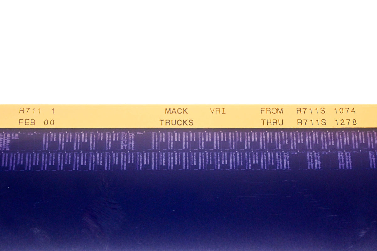 Mack R711 1 R711S1074 - R711S1278 VRI Microfiche NOS