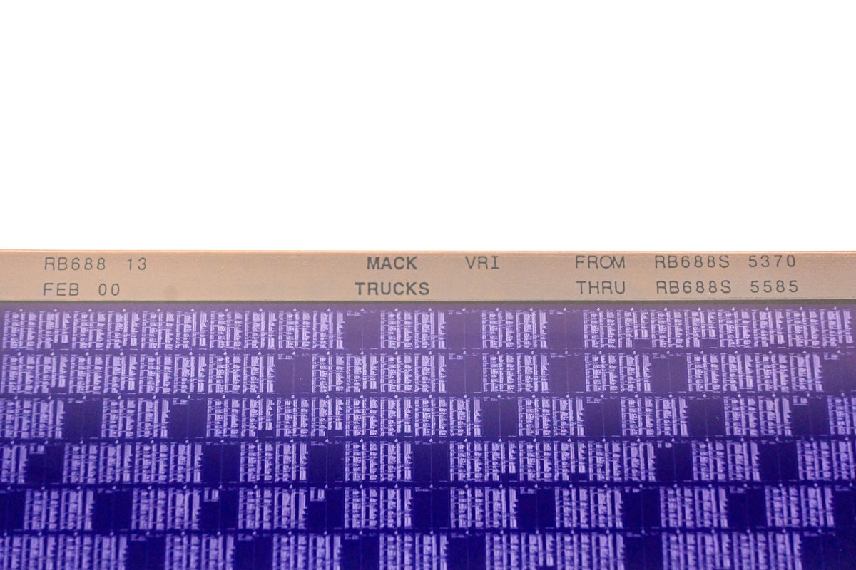 Mack RB688 13 RB688S5370 - RB688S5585 VRI Microfiche NOS