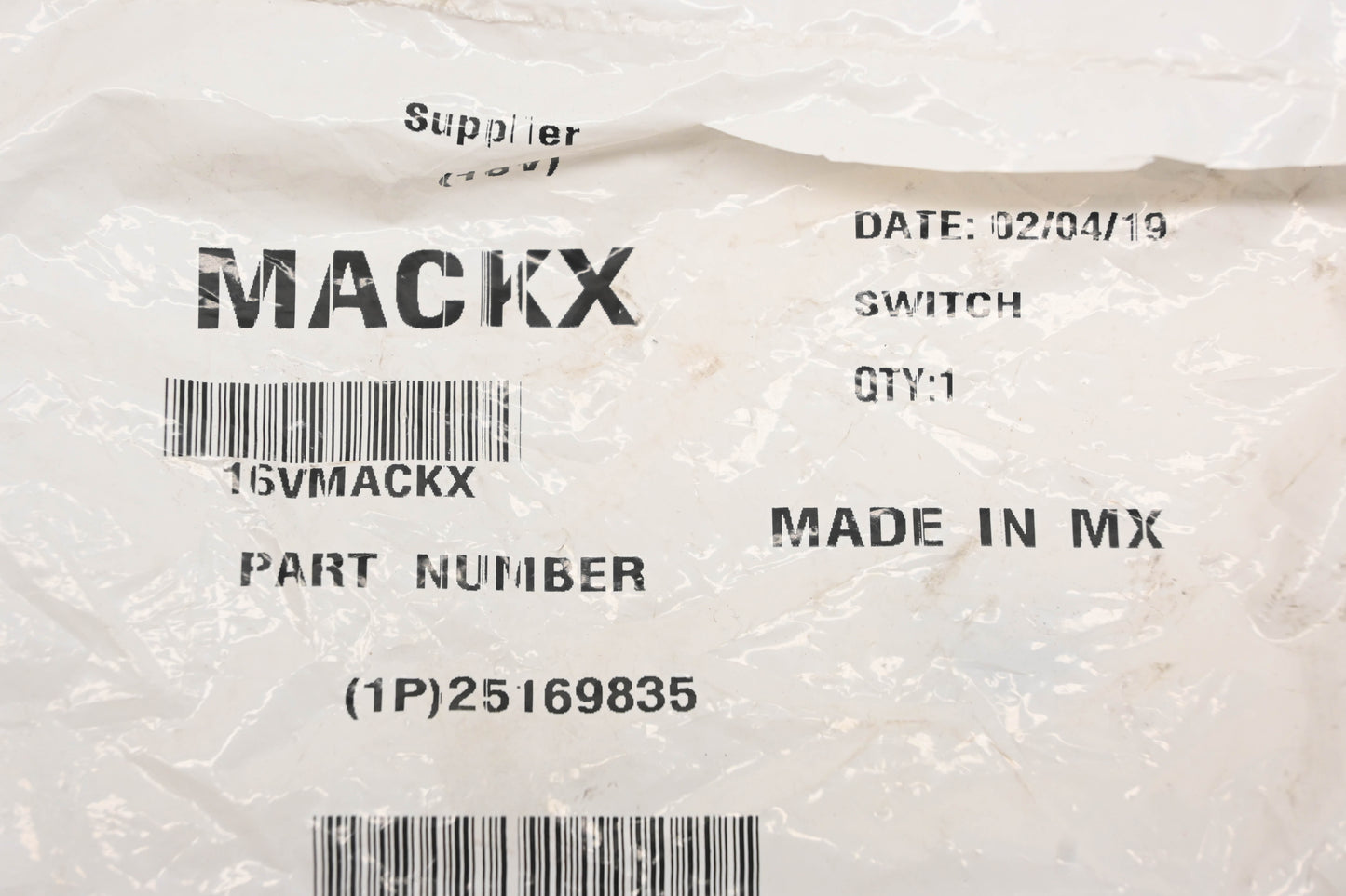 Mack 25169835, 1MR4323M42 Rocker Switch NOS