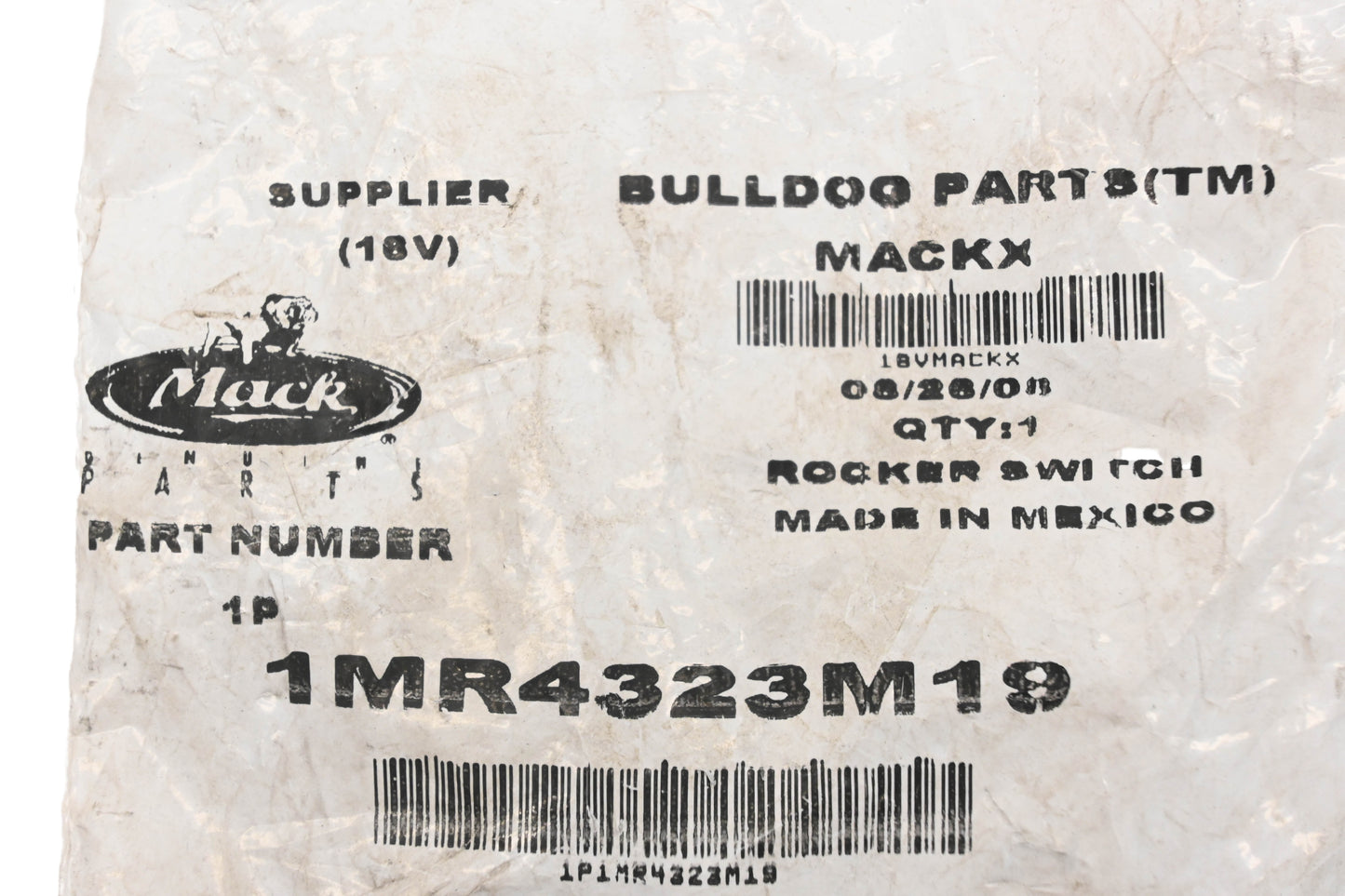 Mack 1MR4323M19 Rocker Switch NOS