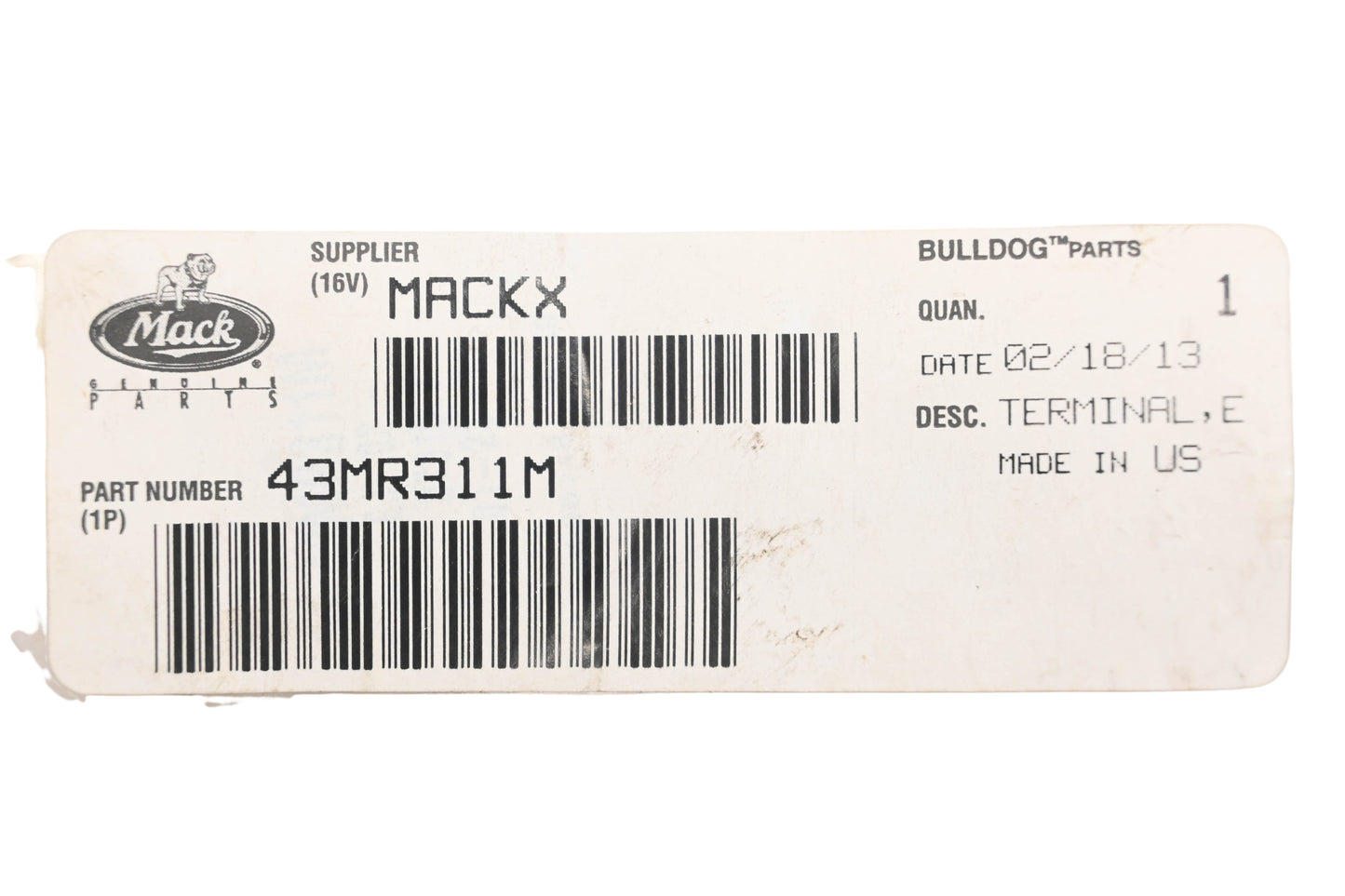 Mack 43MR311M Engine Brake Wiring Terminal NOS