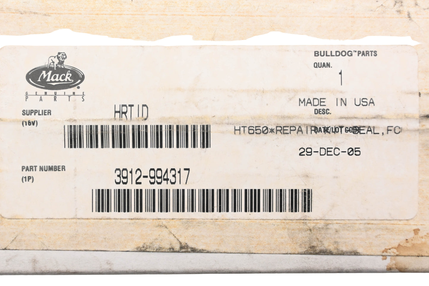 Mack 3912-994317, 994317 Horton Clutch Fan Repair Kit NOS