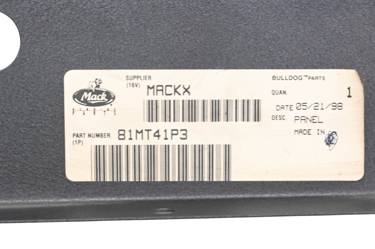 Mack 81MT41P3 Panel NOS