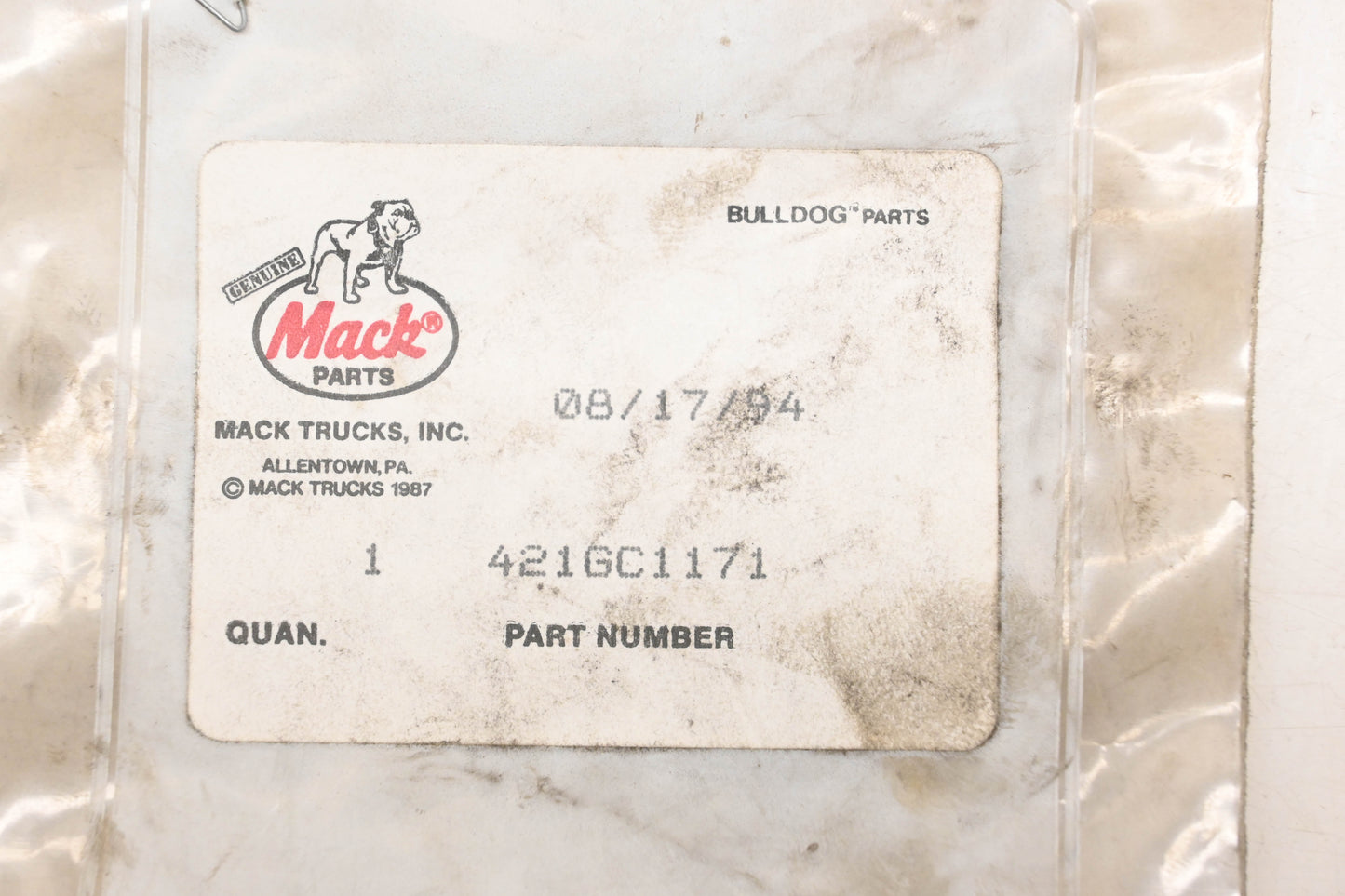 Mack 421GC1171, 20705686 Screw 7/16-14 x 80mm NOS