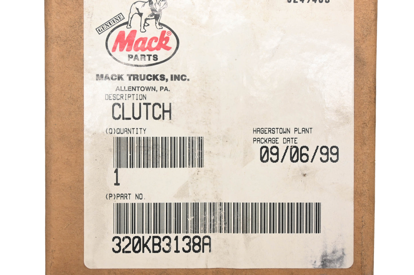 Mack 320KB3138A Clutch Gear NOS