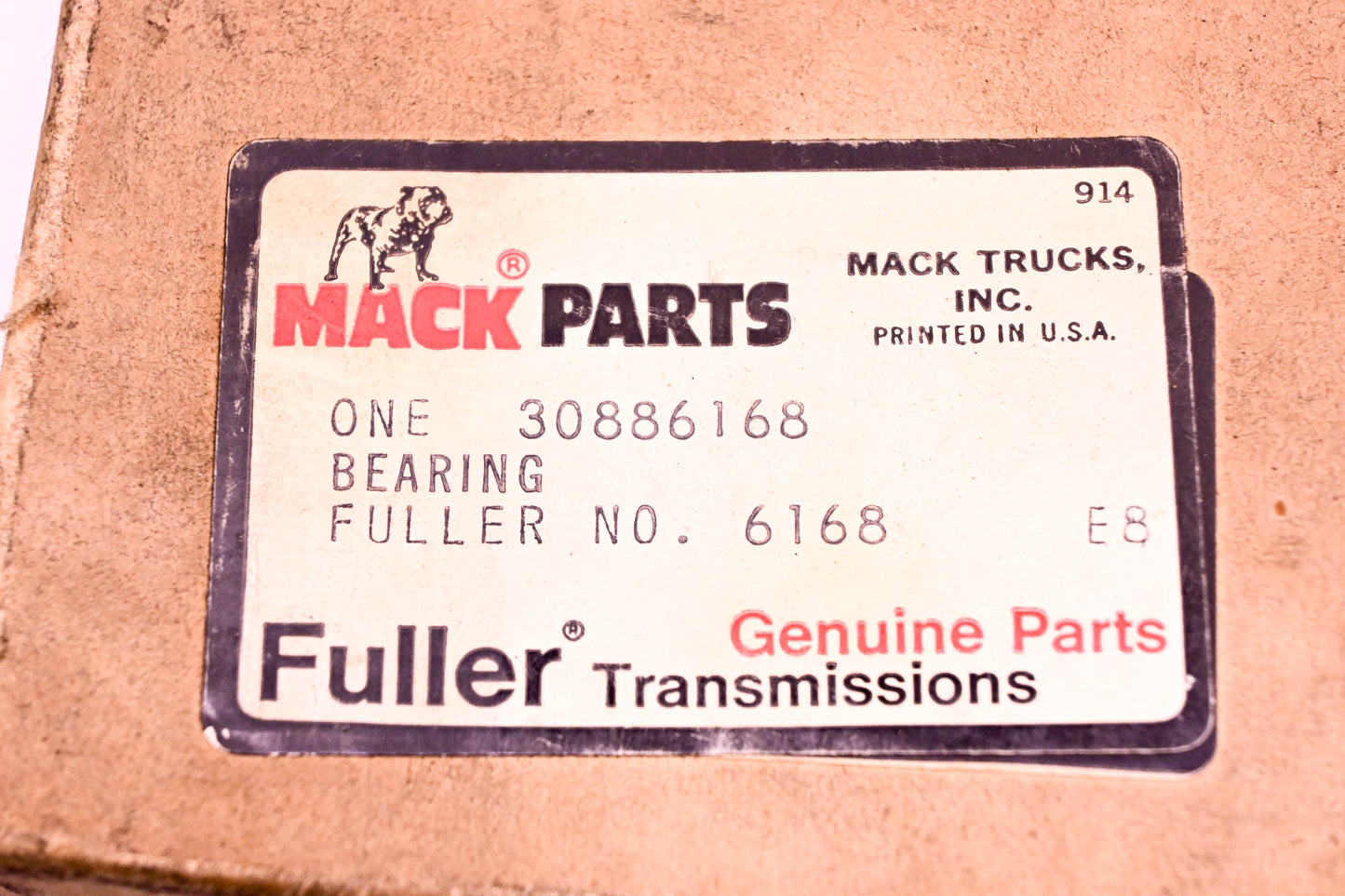 Mack 3088-6168, 30886168, 6168 Fuller Bearing NOS