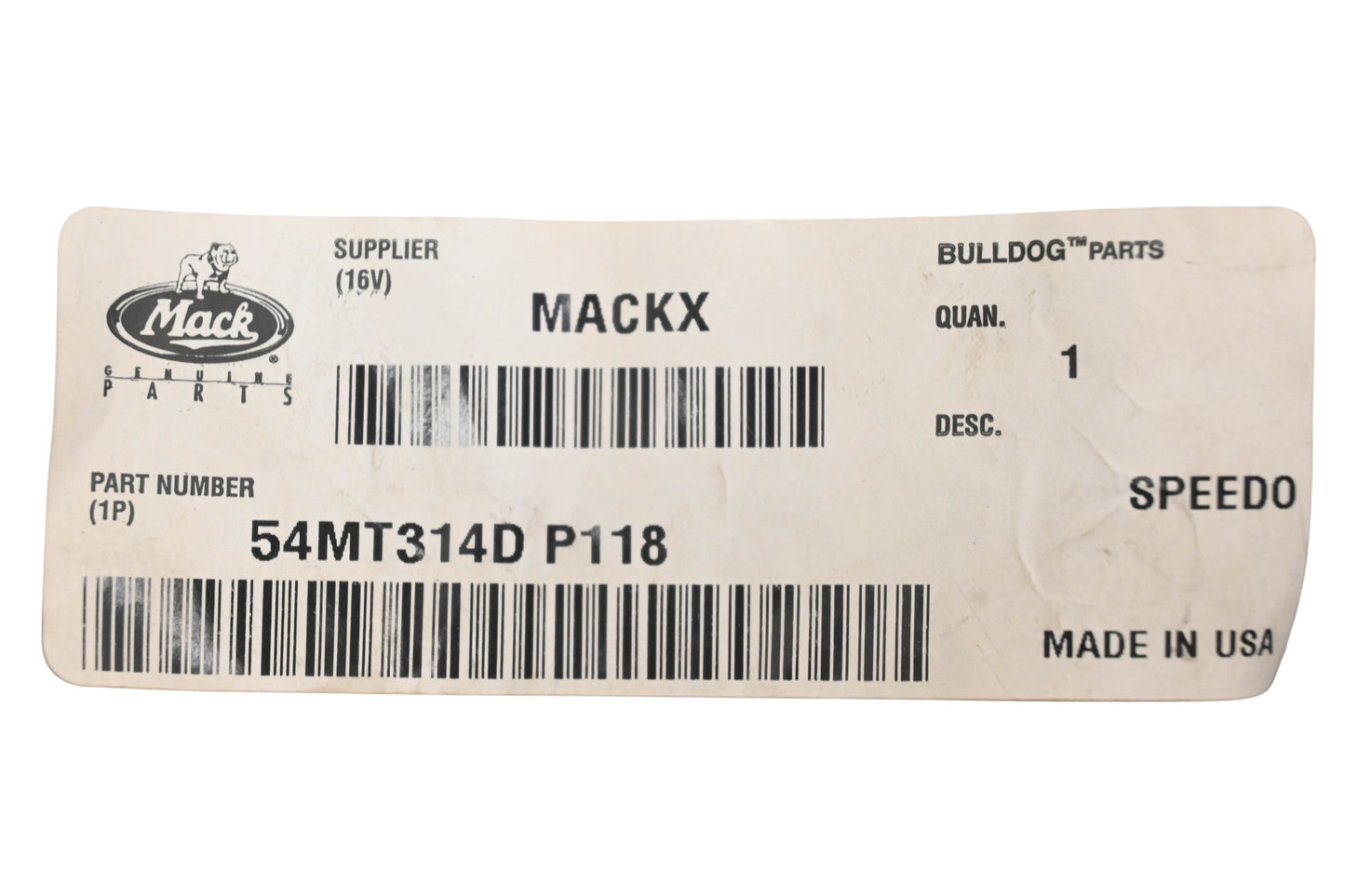 Mack 54MT314DP130, 54MT314D-P130 Speedometer Cable NOS
