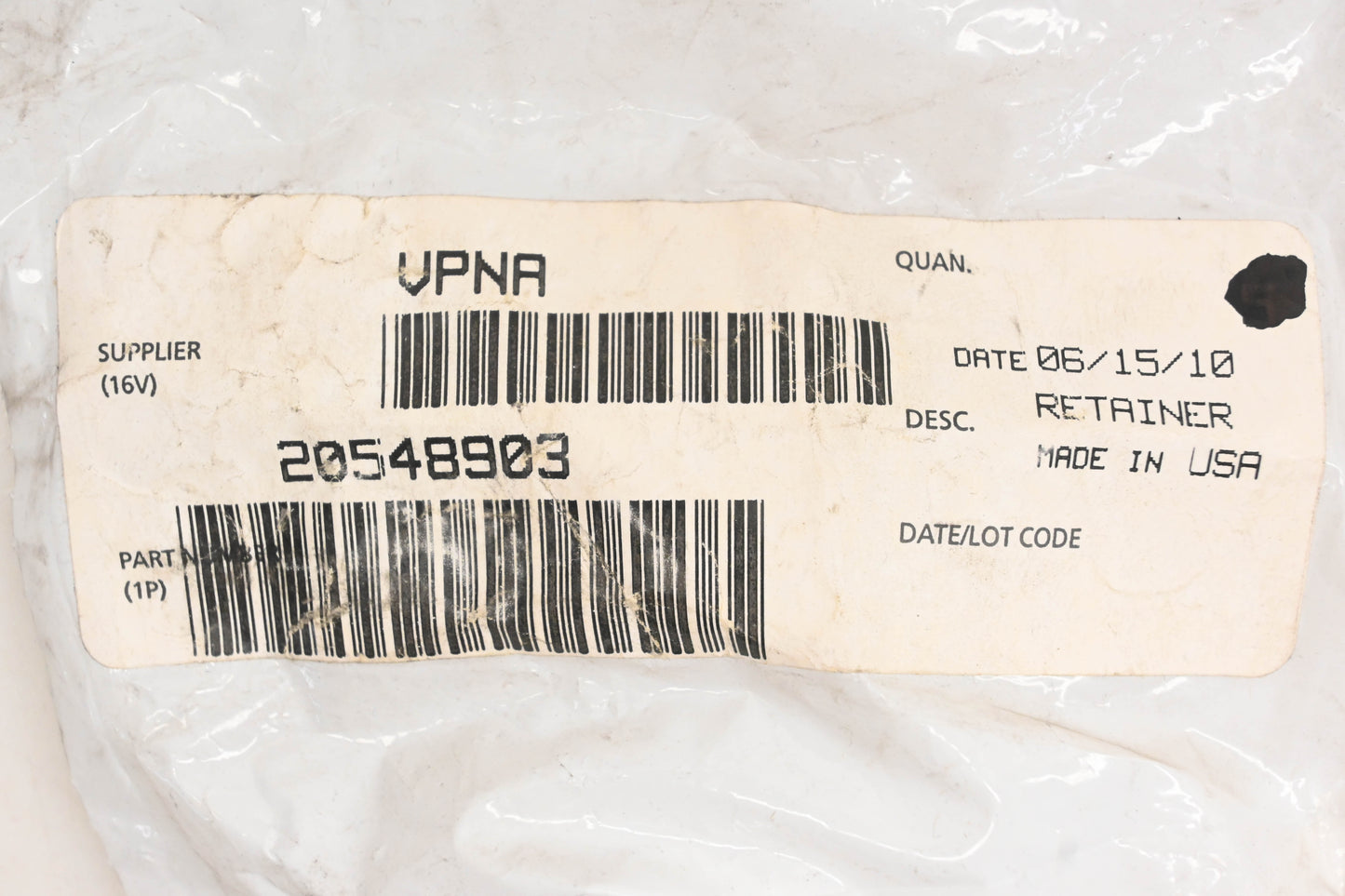 Mack 20548903, 58MK21M Retainer NOS