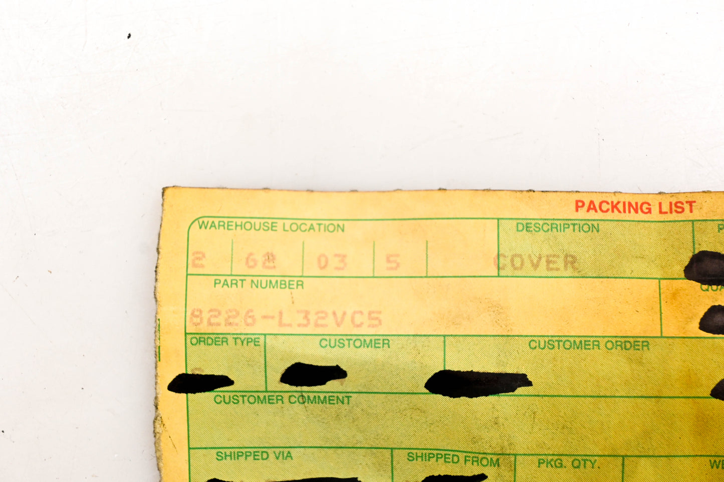 Mack 8226-L32VC5 Cover NOS