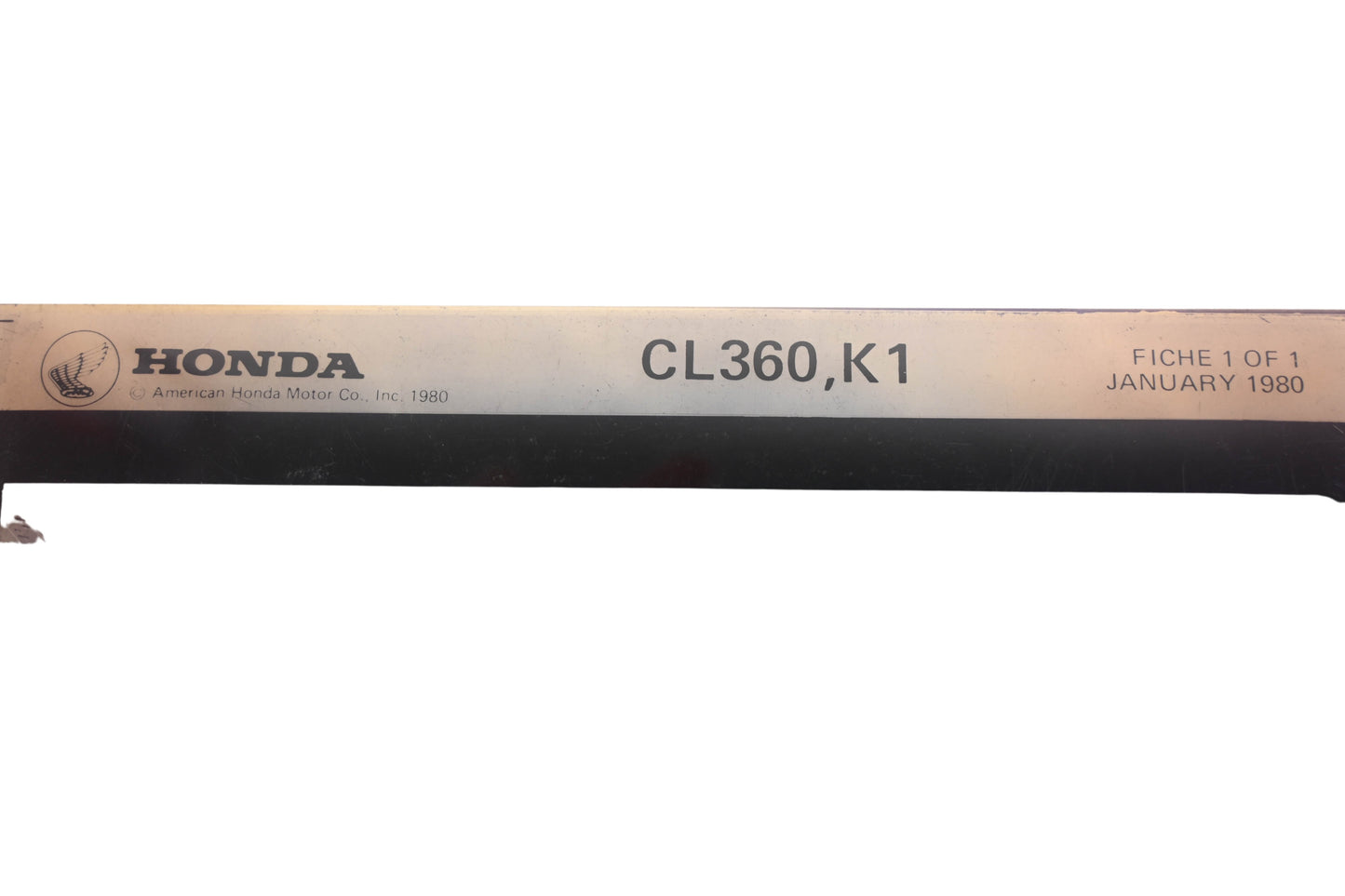 OEM Honda WE050-159 CL360 K1 Parts List Microfiche Rev:1/1980