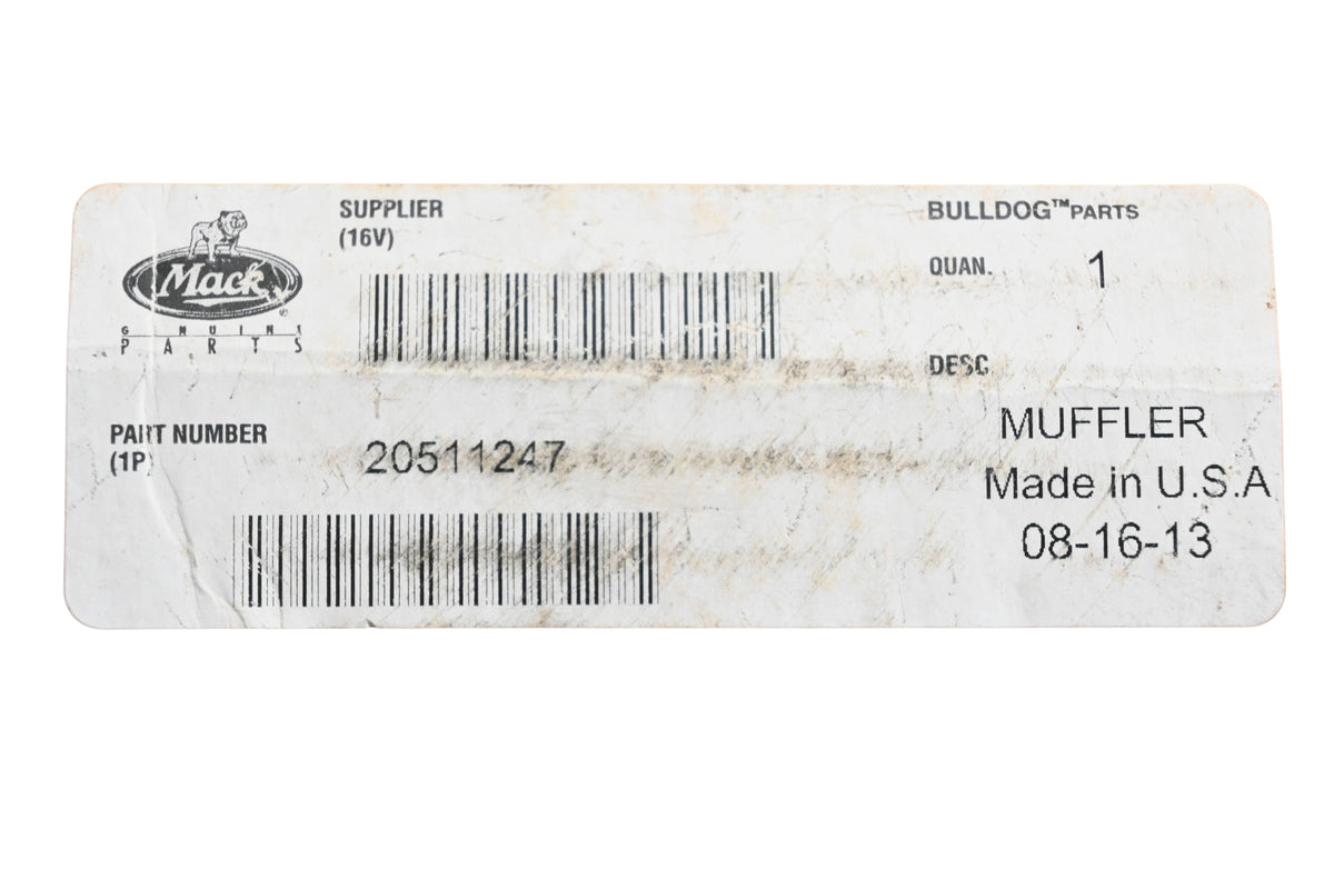 Mack 20511247, 2ME3135M Donaldson Vertical Exhaust Muffler NOS