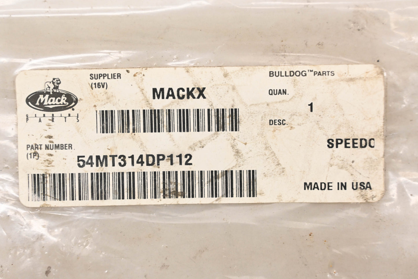 Mack 54MT314DP112 Speed Tachometer Cable Kit NOS